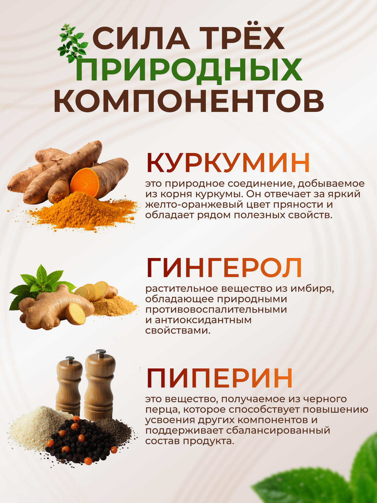 Куркумин с пиперином и гингеролом от GraFLab, 550мг, 60 капсул — фото 1