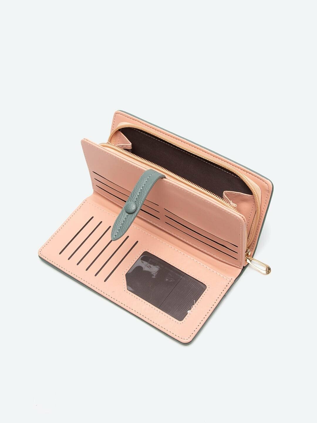 Портмоне, фактура зернистая, green — фото 1