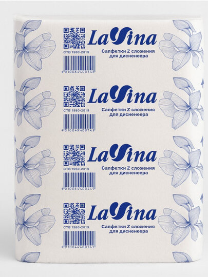 Салфетки для диспенсера Lavina Z блок 8 упаковок в 1 упаковке 150 шт