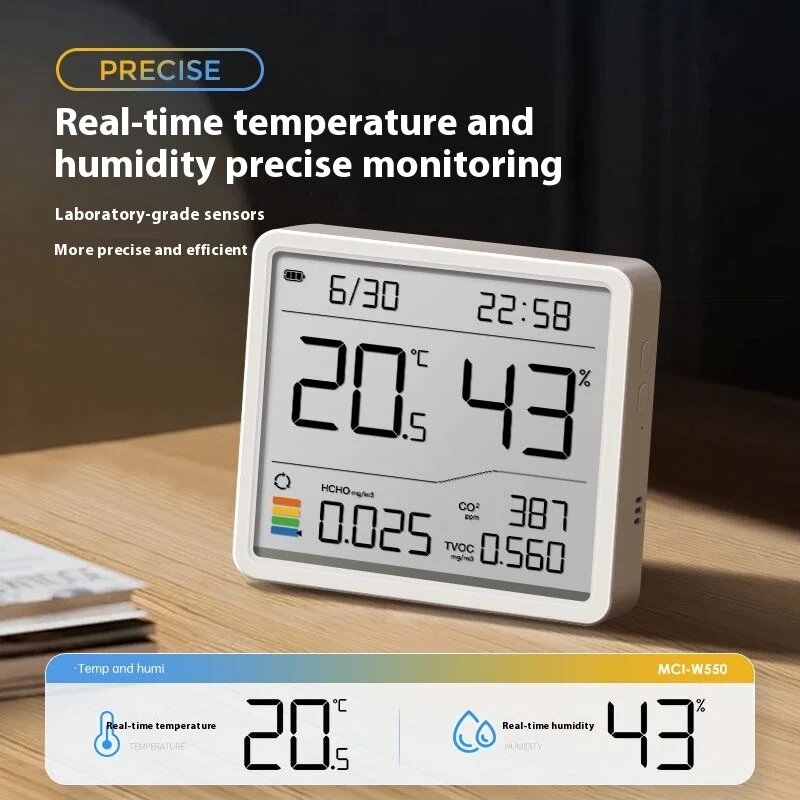 Датчики Качества И Анализаторы Воздуха Xiaomi MIJIA Термометр и датчик качества воздуха, WIFI 2