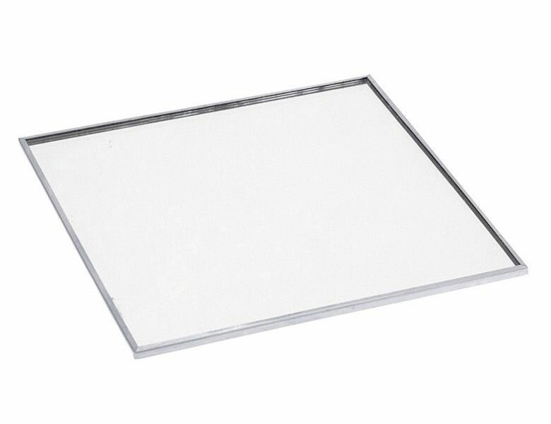 Подсвечник-блюдце обен каррэ металл стекло серебряный 15 см Wavy House