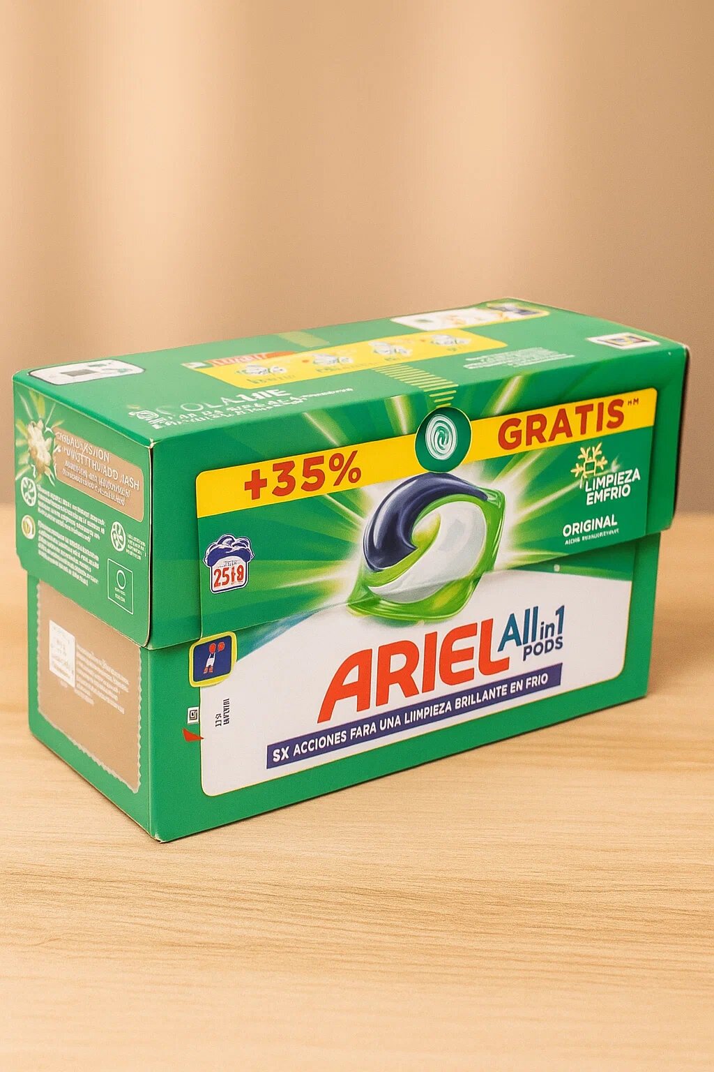 Капсулы Ariel "Все-в-одном", для машинной стирки, антибактериальный эффект, 34 шт