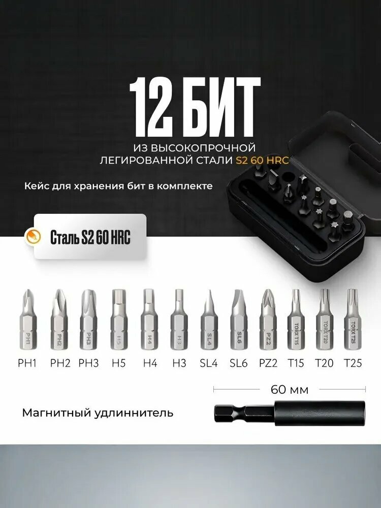 Изображение Шуруповерт Xiaomi набор 12в1 Mijia Electric Screwdriver Gun