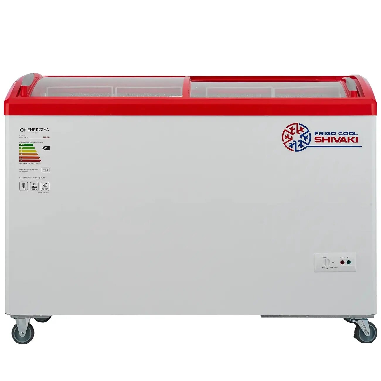 Морозильник Shivaki SFA139 FRIGO COOL Красный, электромеханическое, 4, 330 л, 330 л, 1