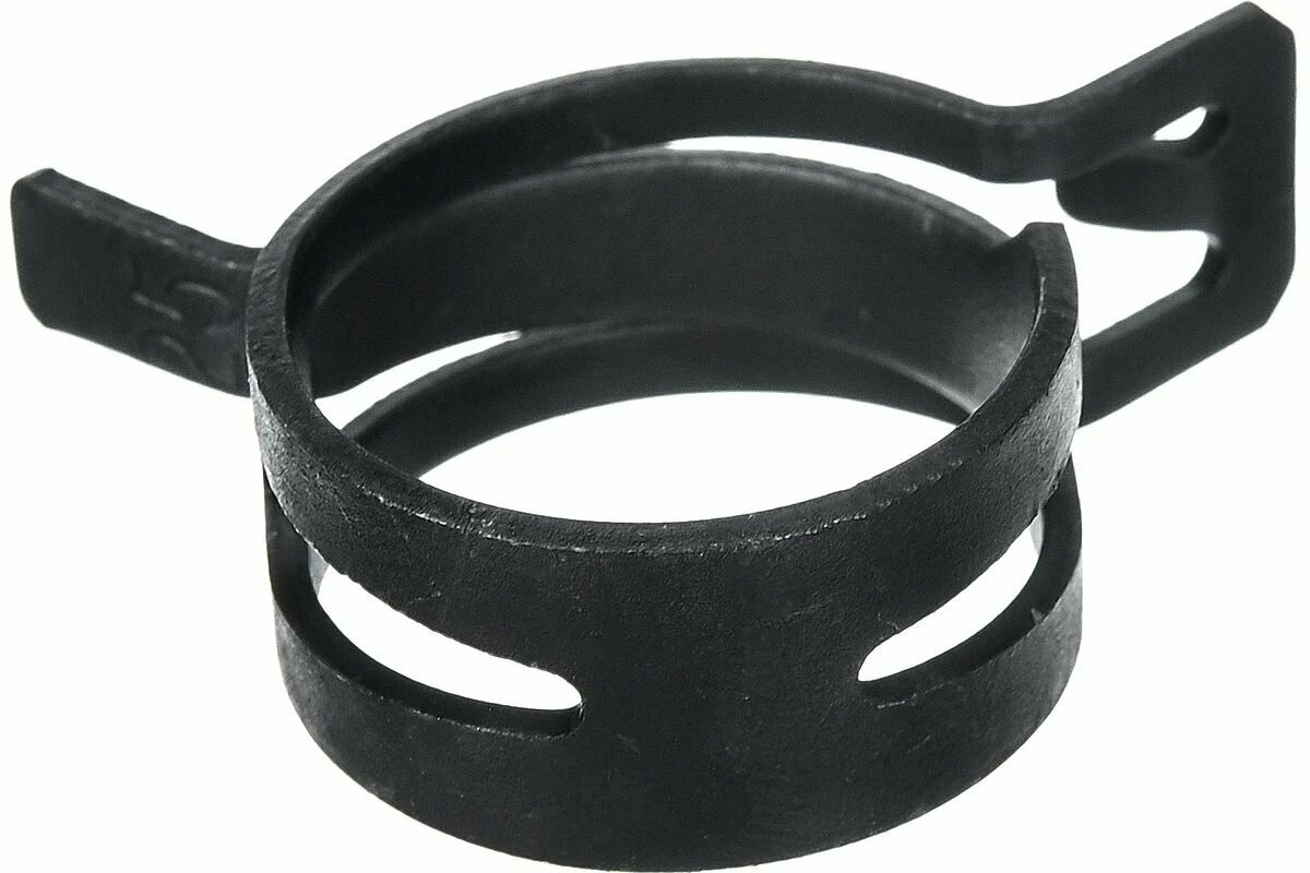 Хомут стальной пружинный для патрубков и шлангов диаметром 8 мм черный (4шт)