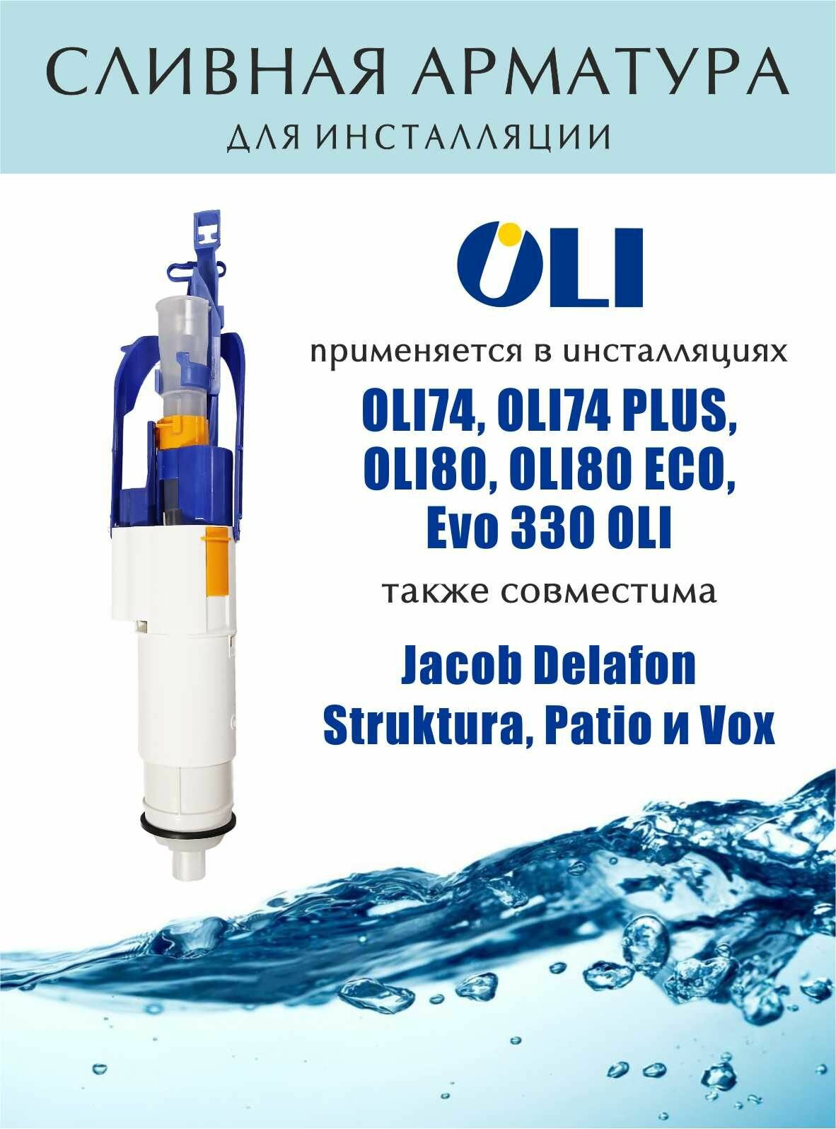 Сливной механизм для инсталляции Oli 74 (Oliveira) арт 002992-1