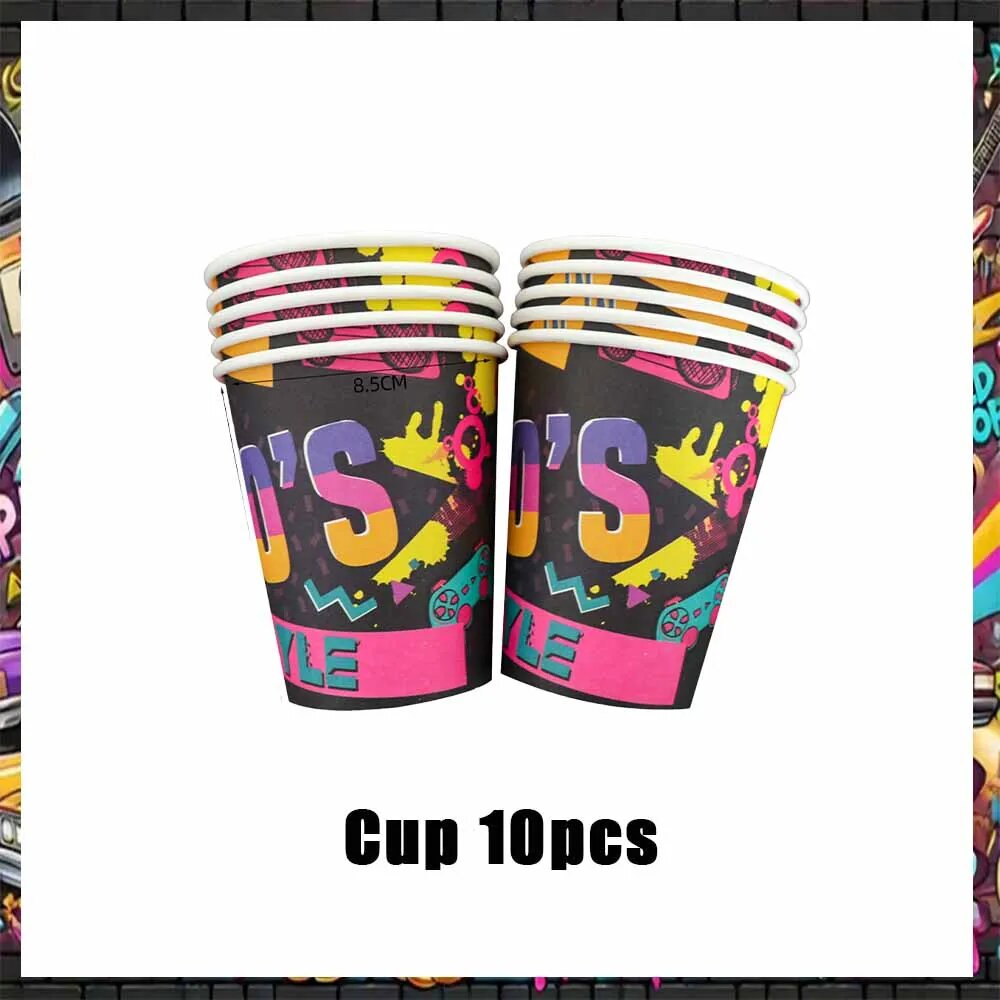 Украшения для диско-вечеринки в стиле 90-х, фон для женщин и мужчин, друг, день рождения, музыкальная вечеринка, одноразовая посуда, воздушный шар, торт, топпер