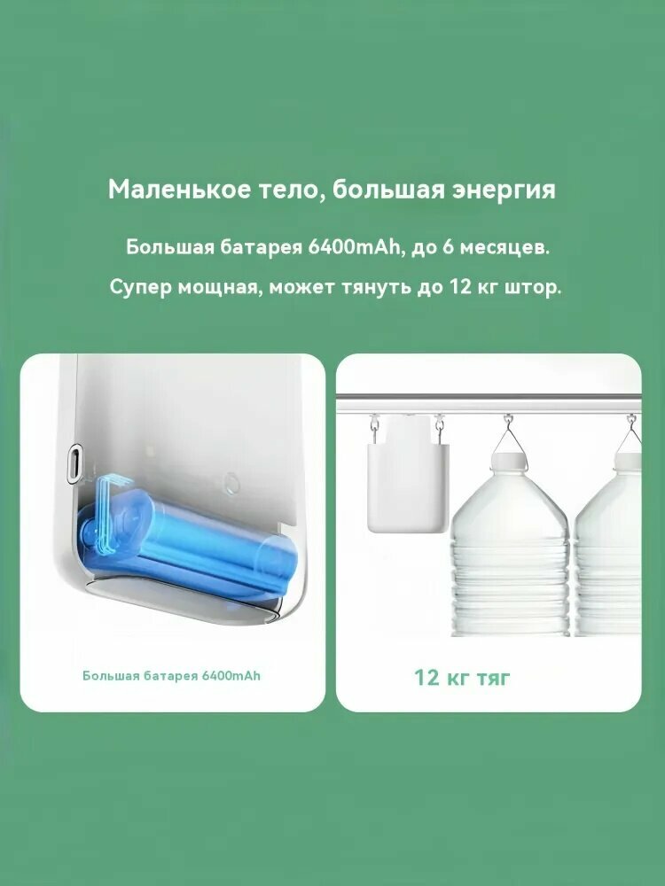 Шторы И Карнизы Xiaomi Электропривод для штор Xiaomi Mijia Smart, подходит для карнизов