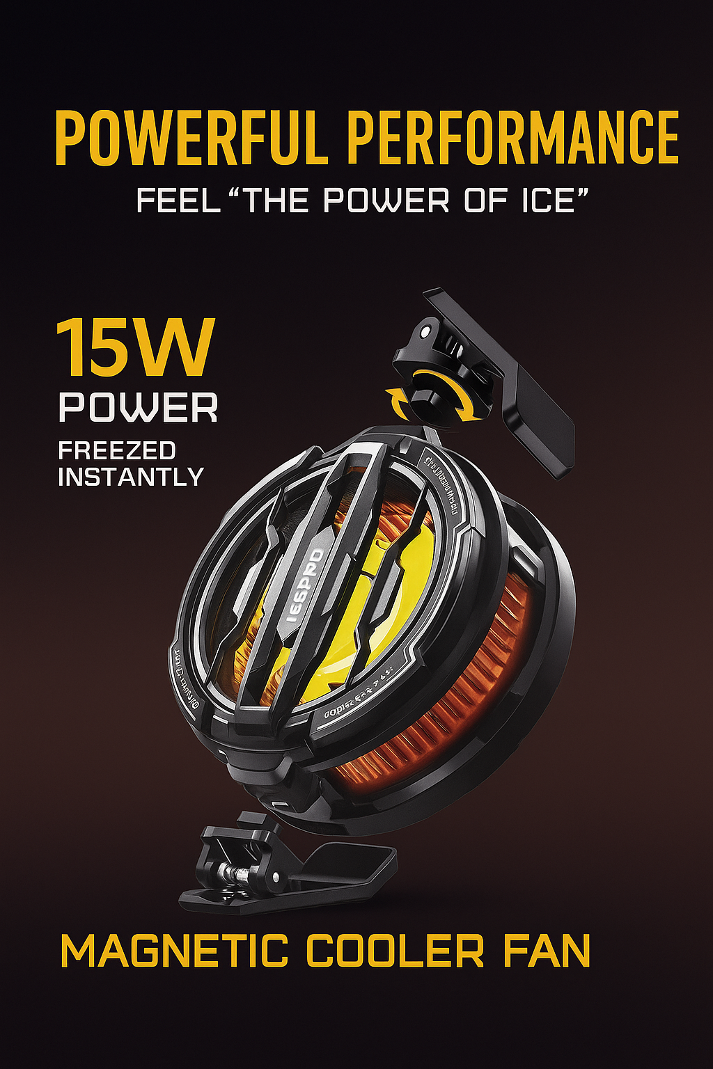 Магнитный охладитель для телефона Mente CX07 — 15 Вт, RGB-подсветка, быстрое охлаждение, простая в установке модель