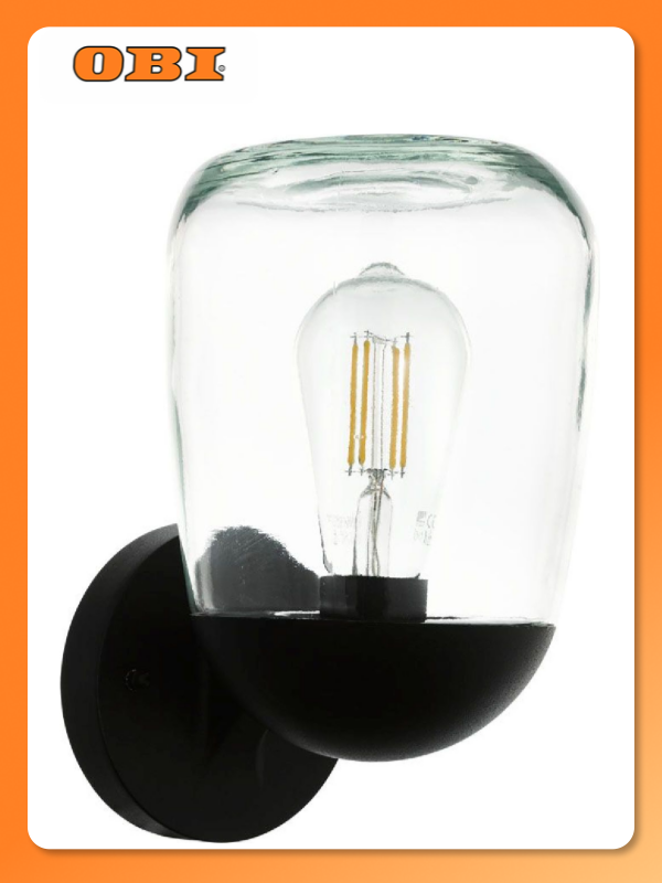 Светильник Eglo уличный Donatori настенный 1x60WxE27  черный