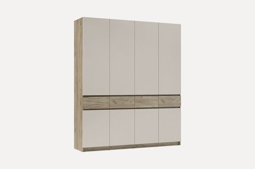 Изображение товара Шкаф для одежды Нонтон Бостон, дуб крафт серый / кашемир 199 см