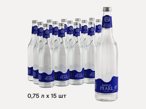 Изображение товара Вода природная Жемчужина Байкала (BAIKAL PEARL) 15 шт по 0,75л без газа, стекло