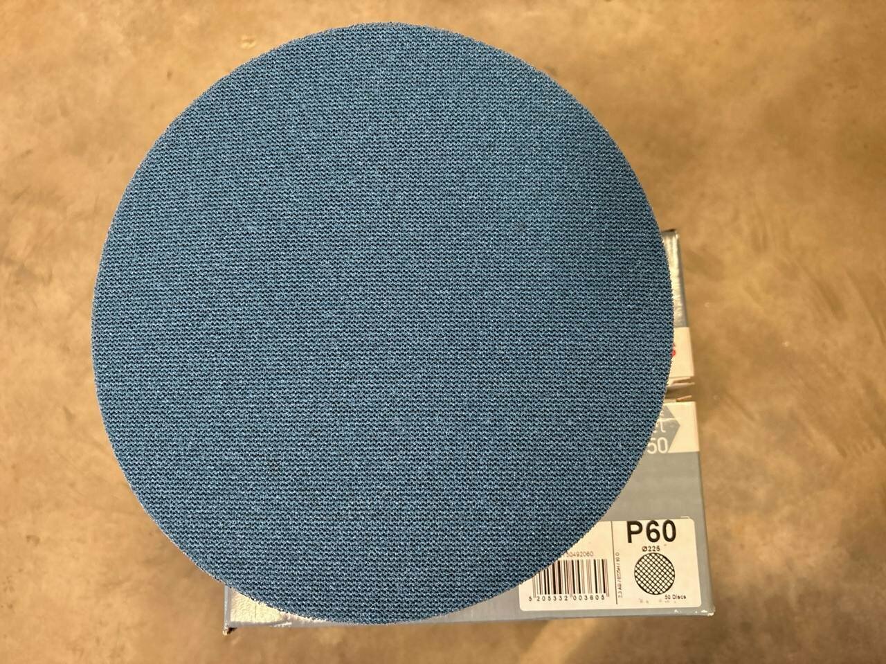 Круг шлифовальный Smirdex сетчатый 750 NET, на липучке, D 225 мм (для жирафа), P60 (50шт)