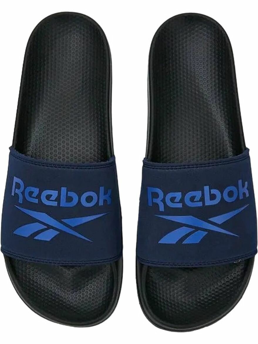 Шлёпанцы Reebok Fulgere Slide, размер 8 US, черный/синий — фото 1