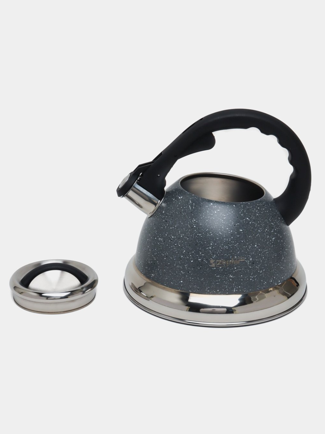 Чайник металлический, со свистком для всех видов плит, 3,5 л — фото 1