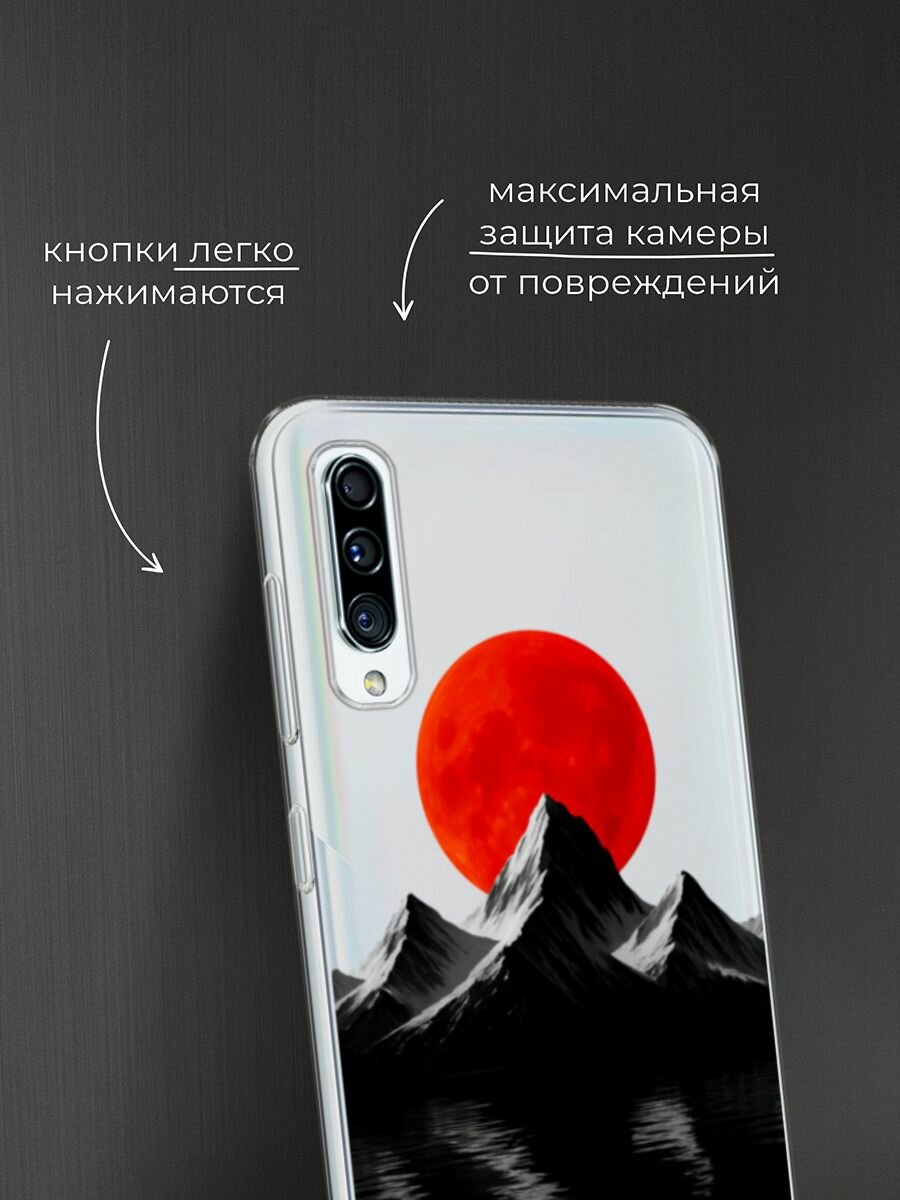 Чехол на Samsung Galaxy A50/A30s / Самсунг Галакси A50/A30s с принтом Черная гора, прозрачный — фото 1