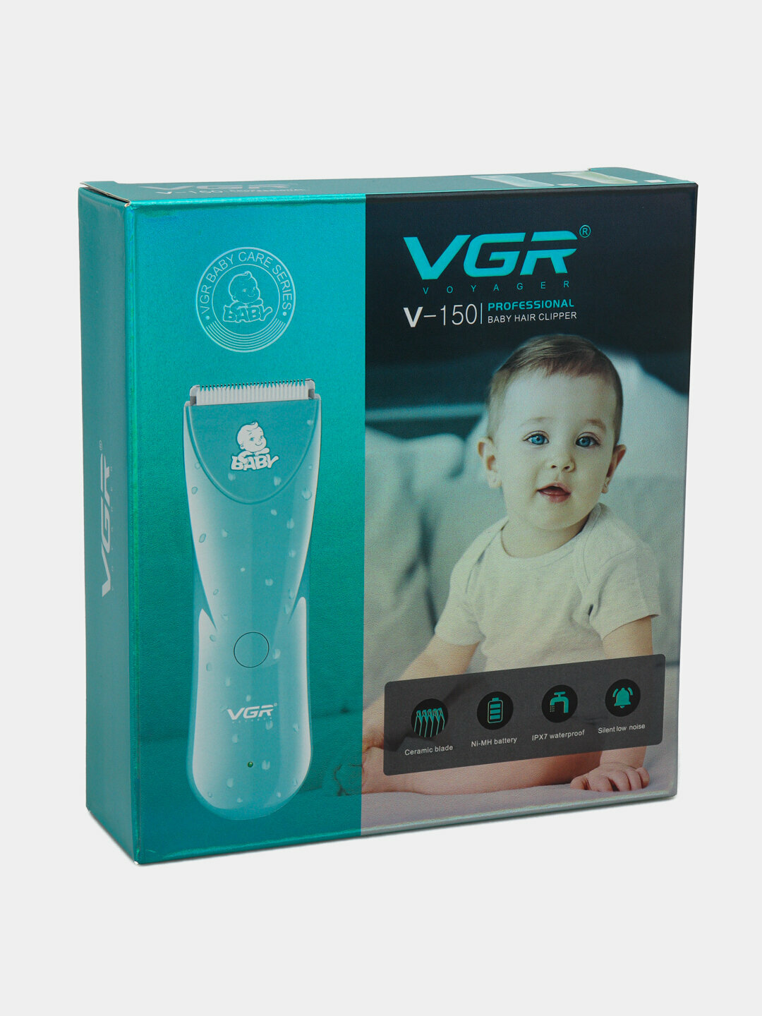 Машинка для стрижки VGR V-150, питание от USB, нержавеющая сталь — фото 1