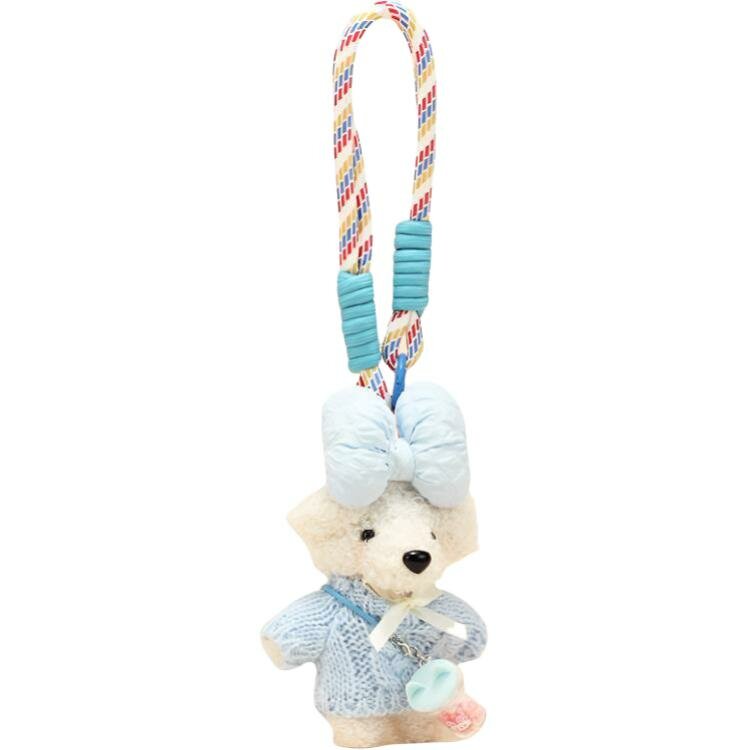 Плюшевая кукла унисекс AOAOXIONG Teddy, White Bear Light Blue Sweater, 13 см