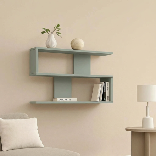 Полка настенная белая навесная для гостиной спальни офиса и детской 60x43x15 1790₽