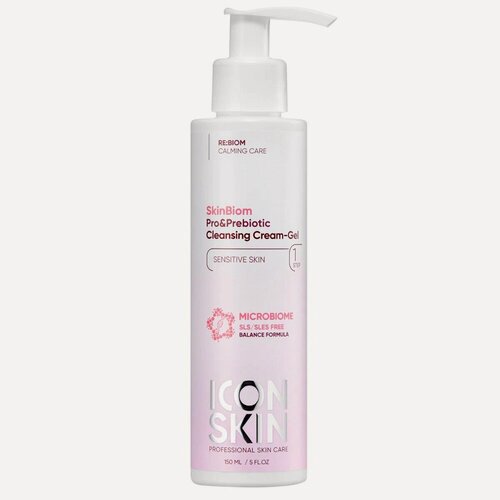 Изображение товара Очищающий крем-гель для умывания c про- и пребиотиками ICON SKIN SkinBiom, 150 мл