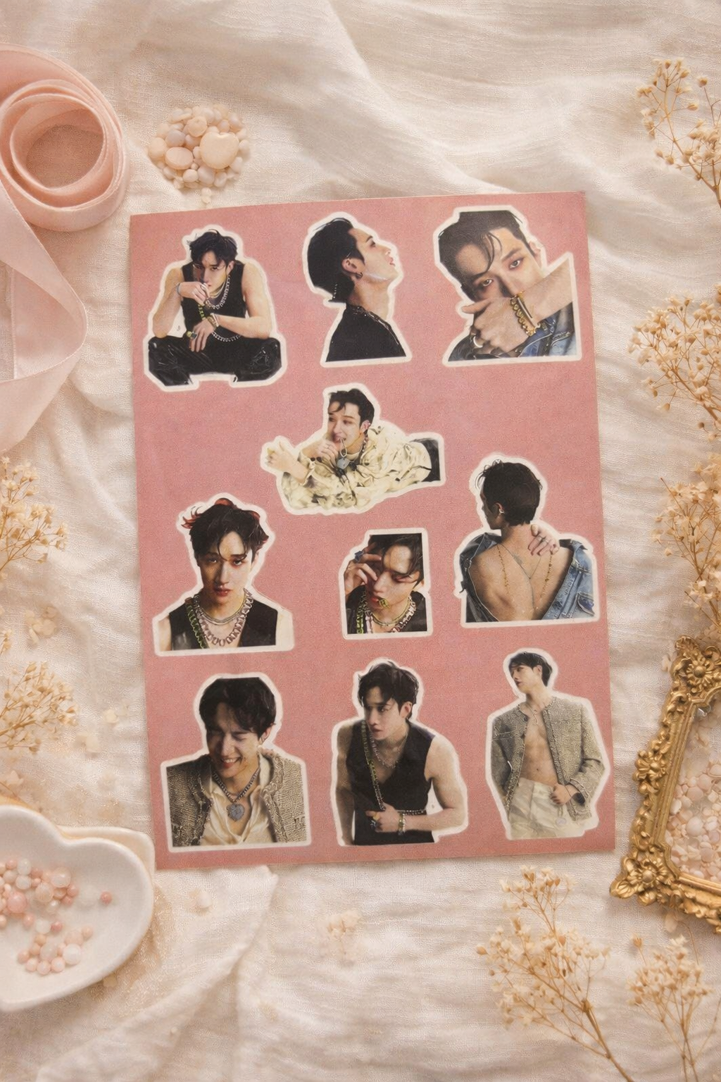 Стикер пак Бан Чана стрей кидс А6 stray kids bang chan swarovski