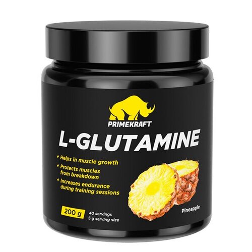 Аминокислота Prime Kraft L-Glutamine, ананас, 200 гр.