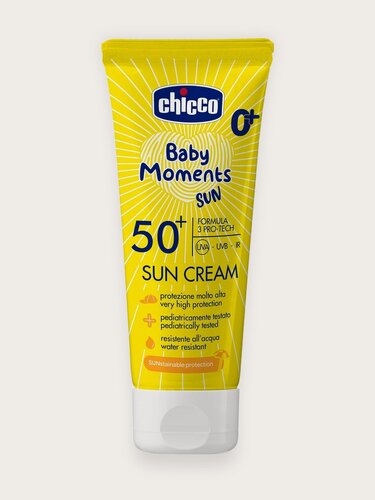 Изображение товара Крем детский солнцезащитный SPF50+ Chicco Baby Moments Sun, 75 мл