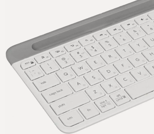 Изображение товара Беспроводная клавиатура Logitech K580 Slim Multi-Device Brown (ANSI), Русская и Английская раскладка, белая