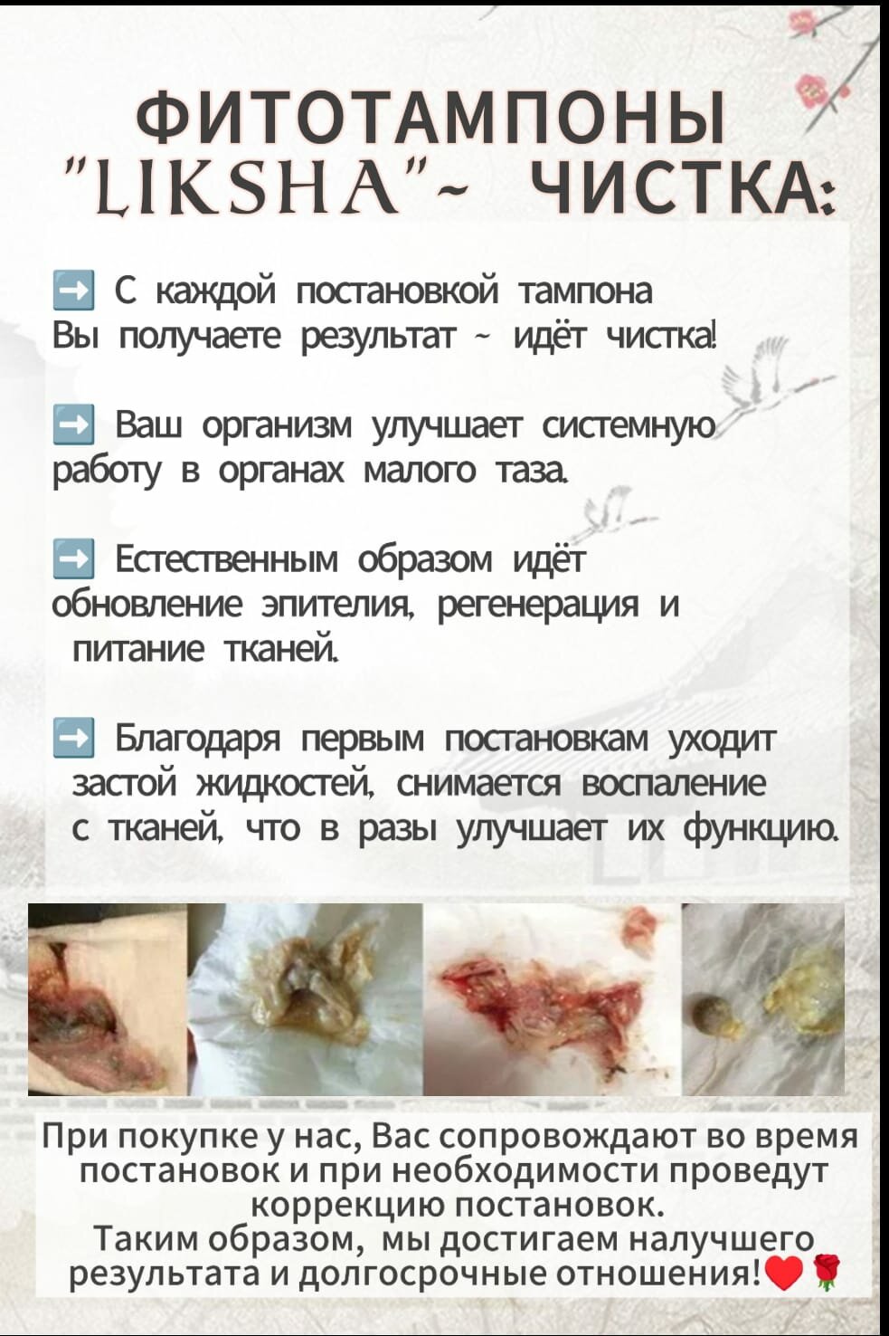 Картинки Фитотампоны Liksha набор №4, для лечения патологий шейки матки, натуральный состав, 12 штук