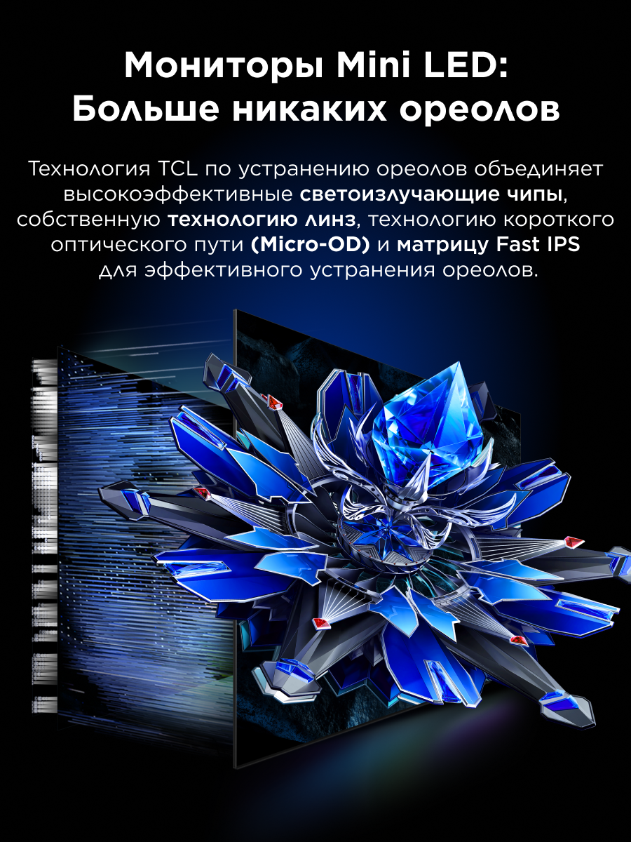 Монитор TCL 25" 25G64 QD-Mini LED, HDR600, VRR 300 Гц, 1080p — фото 6