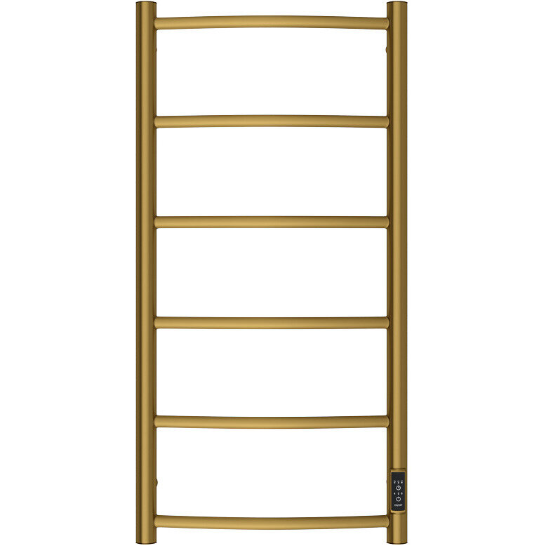 Полотенцесушитель электрический Двин (Dveen) R neo 80х40 см, без полки, К диммер состаренная бронза матовая