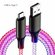 RGB 66W Тип C Кабель 6A Быстрая зарядка USB Цветной RGB Линейный ...