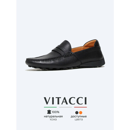 фото Мокасины vitacci, размер 45, черный