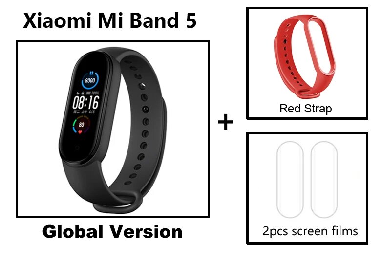Xiaomi Mi Band 5 фитнес-браслет, Miband5Global a FRS