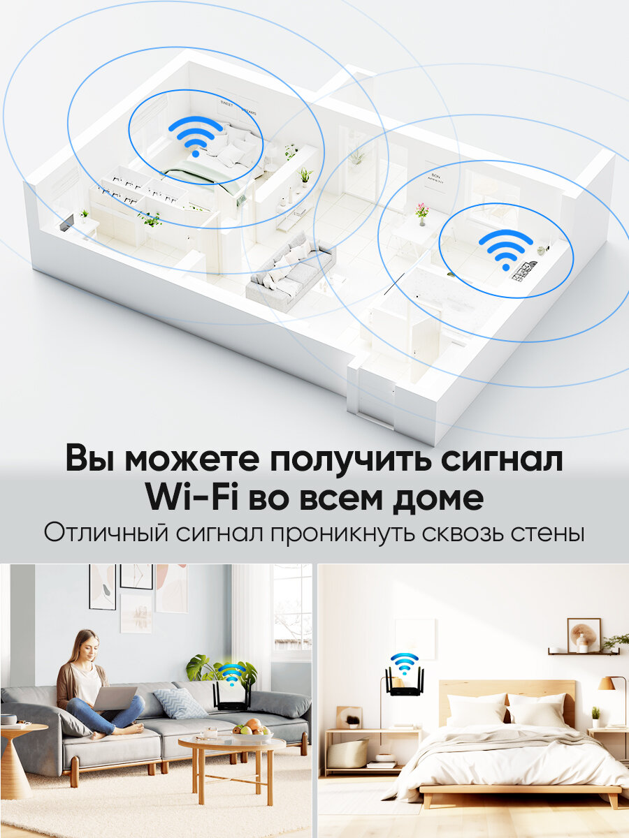 4G/5G WI-FI роутер, роутер с поддержкой сим карт, роутер wifi для дома,300 Мбит/с, вай фай роутер — фото 1