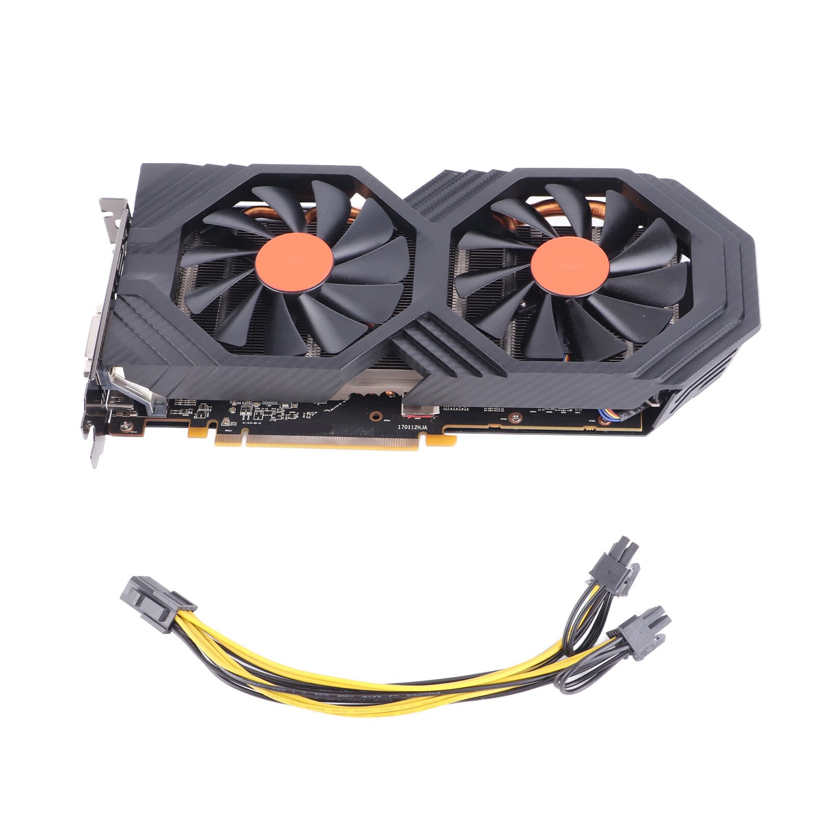 Видеокарта RX590 8 ГБ GDDR5 256 бит DisplayPort DVI D HD Мультимедийный интерфейс Малошумящая игровая видеокарта с двумя вентиляторами