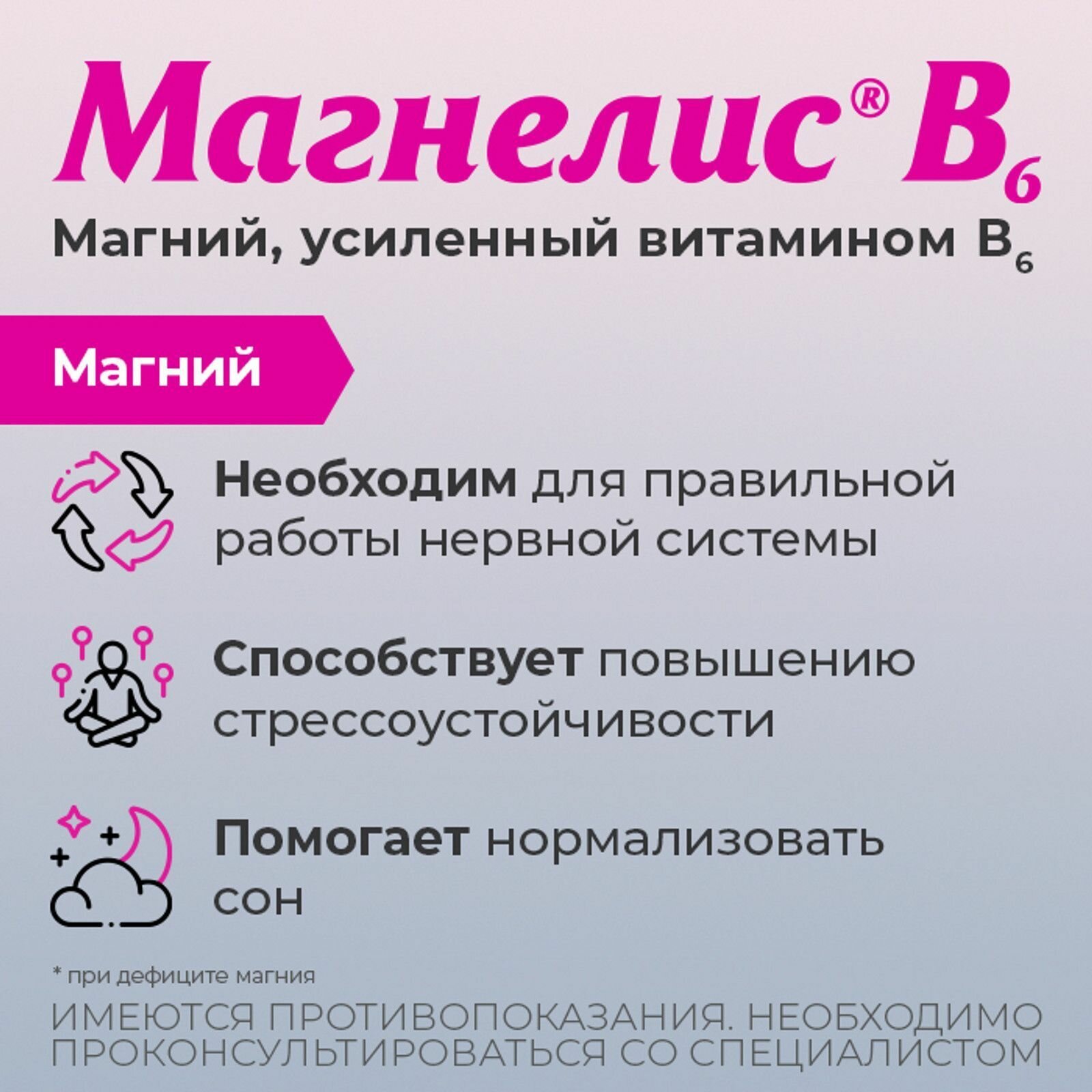 Магнелис B6, магний + витамин В6, 120 таблеток — фото 1