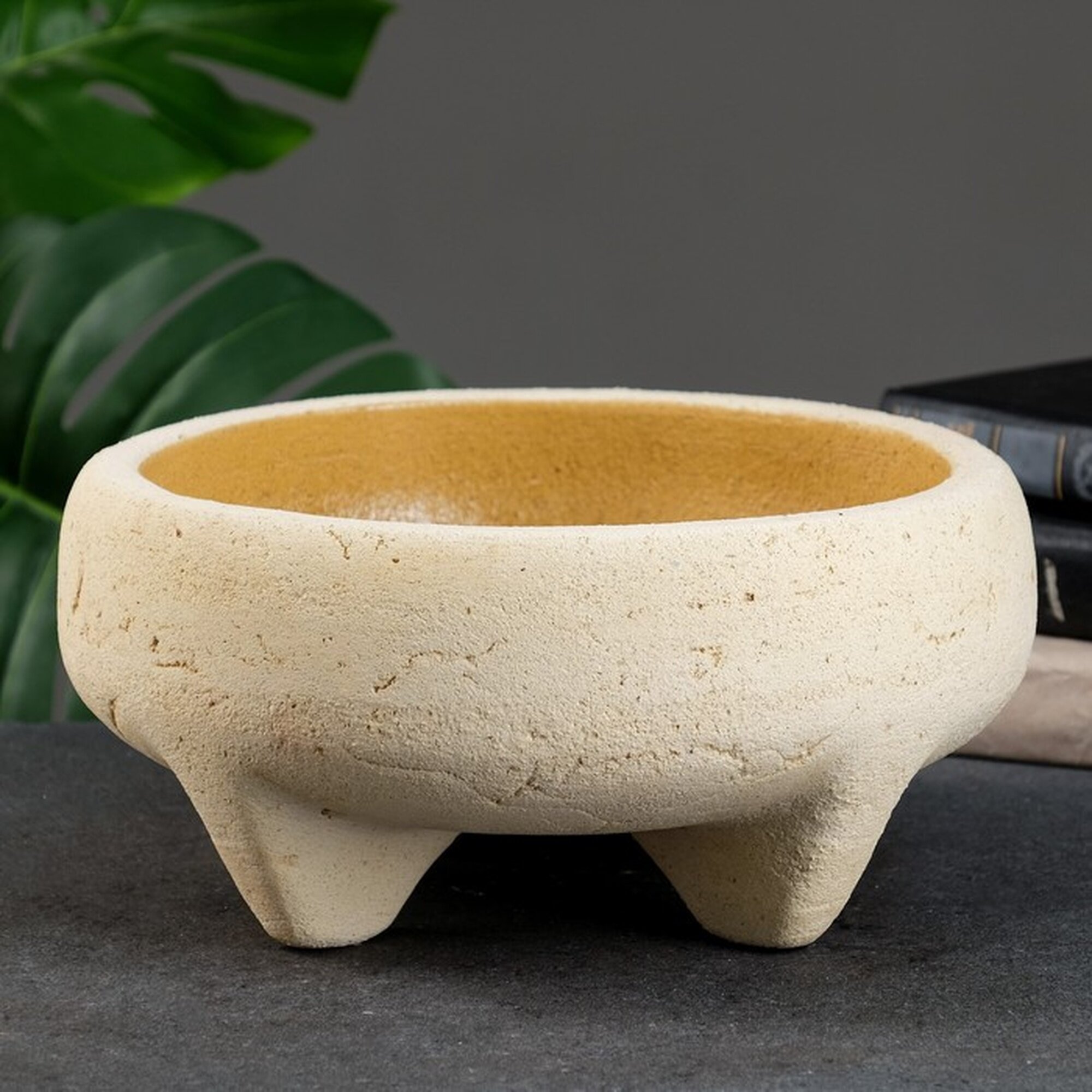 Кашпо Хорошие сувениры  Плошка   настольное  для дома  3 л  слоновая кость