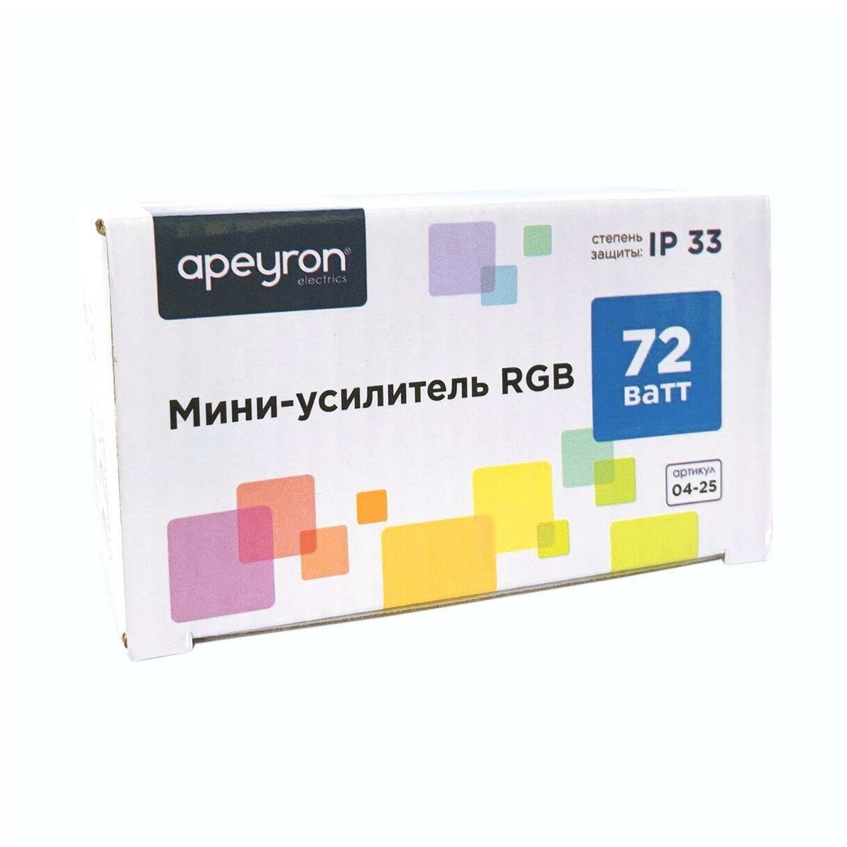 Типы/Светодиодная подсветка/Контроллеры для лент Apeyron Мини-усилитель RGB Apeyron 12/24V 04-25 — фото 1