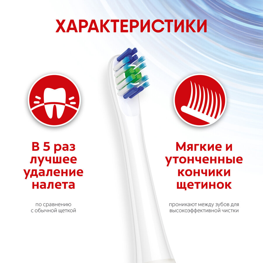 Изображение Насадки сменные для электрической зубной щетки COLGATE Proclinical 150, мягкие, 2шт