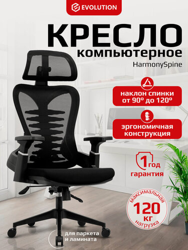 Изображение товара Кресло офисное эргономичное Evolution HarmonySpine, Анификс, Сетчатая спинка