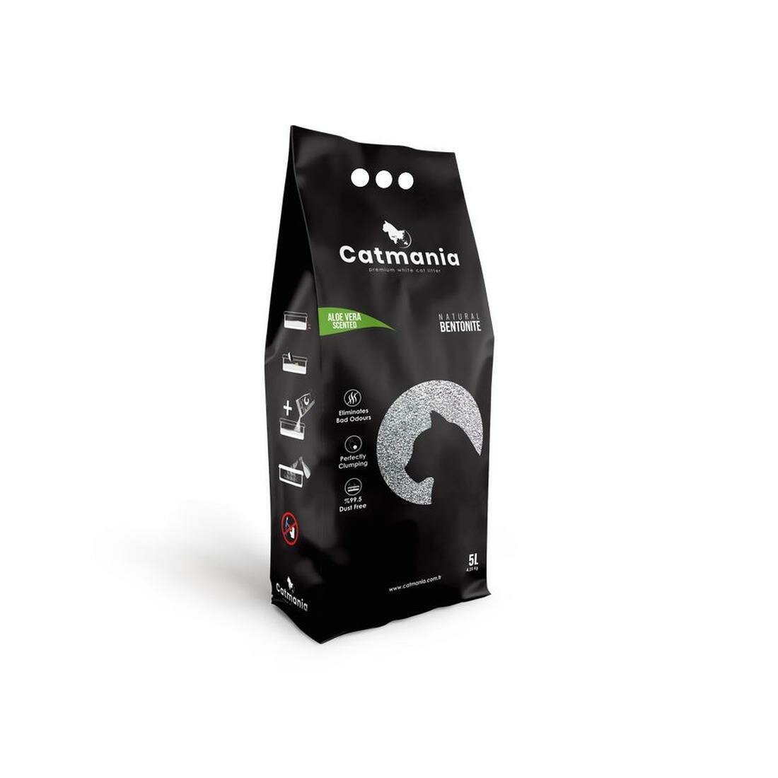 Наполнитель комкующийся Catmania Aloevera для кошачьего туалета с ароматом алоевера 5 л