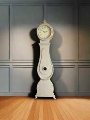 Часы деревянные напольные "интерьер", плавный ход, дерево, круглые, арабские цифры