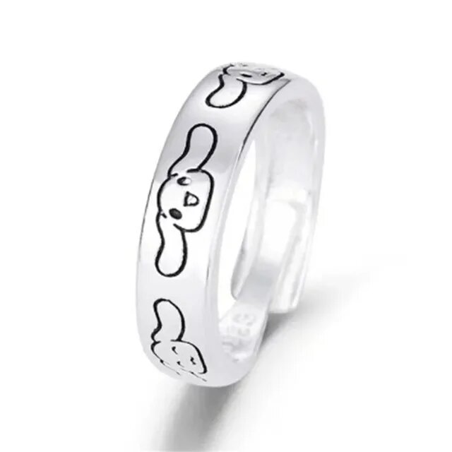 Комплект колец Sanrio из аниме «Hello Kitty», Открытое кольцо для пар, кольцо для девушек из серии аниме, модное регулируемое кольцо, ювелирные аксессуары, подарок