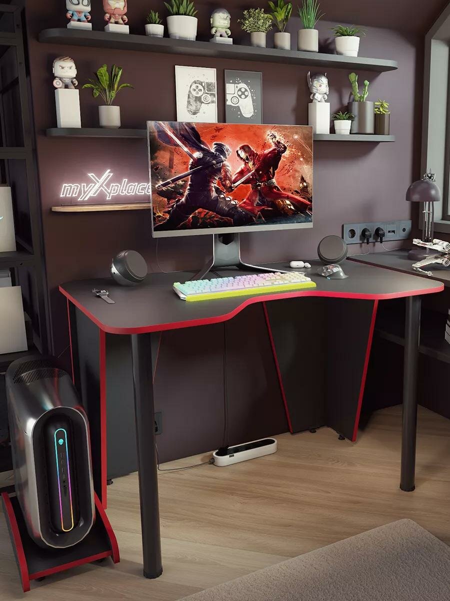 Геймерский компьютерный стол Xplace 110 , Черно-красный