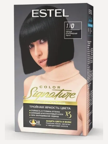 Изображение товара ESTEL Крем-гель краска COLOR SIGNATURE для волос, 1/0 Чёрный классический, 120 мл