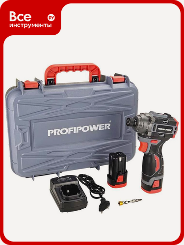 Изображение товара Аккумуляторный бесщеточный винтоверт Profipower BL-162(16В,160Нм, Li-ion 2шт, 2.0Ач, 3 скорости, З/У, в кейсе) E0211