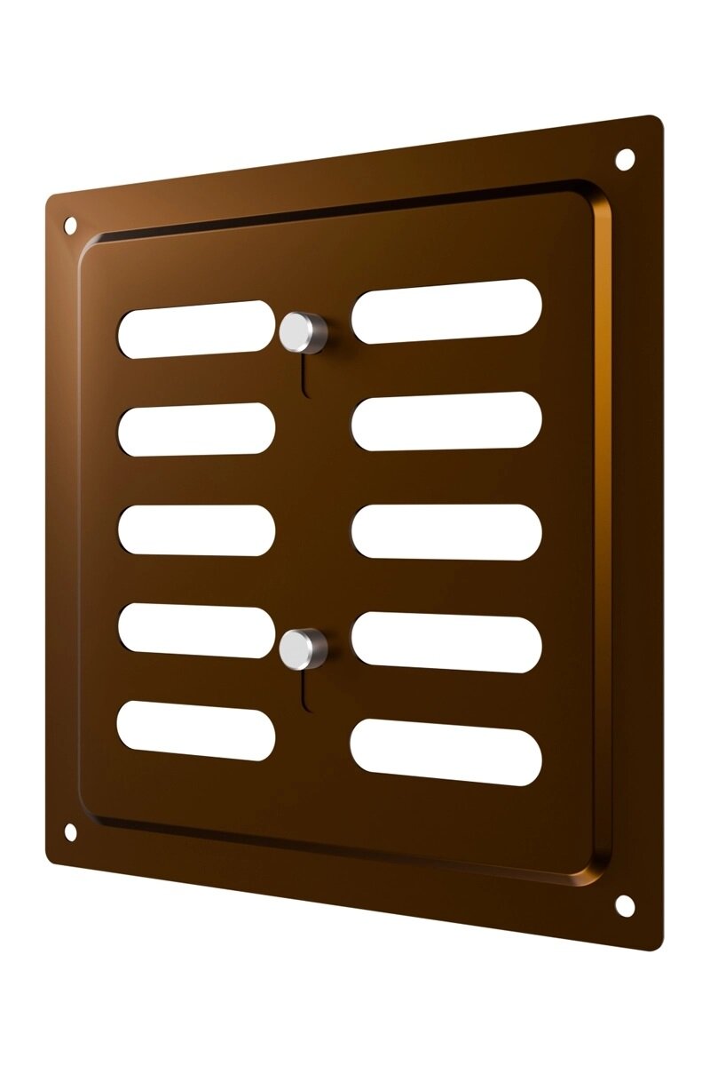 Решетка вентиляционная ERA 1515MER Metallic brown 150x154 мм оцинкованная сталь коричневая