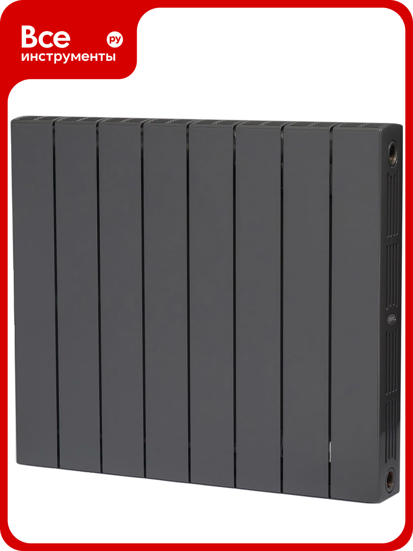 Биметаллический радиатор RIFAR SUPReMO 500 Титан 08 секц. бок. R-SU-500-08-TI