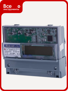 Изображение товара Счетчик Инкотекс Меркурий 231 AT-01I электронный трехфазный двухтарифный модуль для DIN‑рейки, 1 класс точности